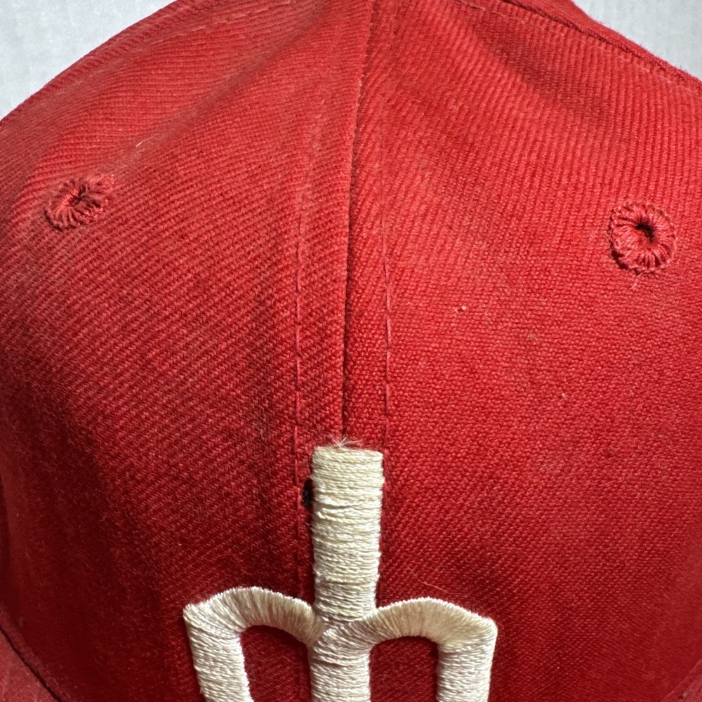 Vintage 80s El Paso Diablos Fitted Hat Baseball New Era Pro Model Wool‎ Cap USA - Picture 9 of 9